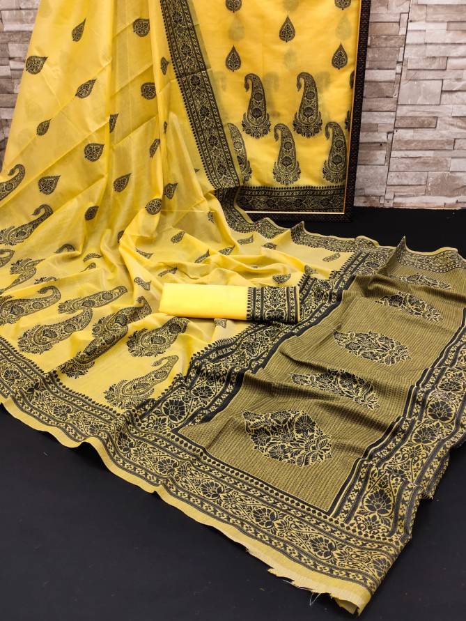 Meera 70 Cotton Silk Printed Casual Wear Weaving Saree Collection